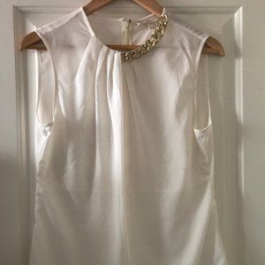 MICHAEL Michael Kors Top w/ Gold Chain Collar